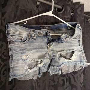 Silver Trinity Jean Shorts